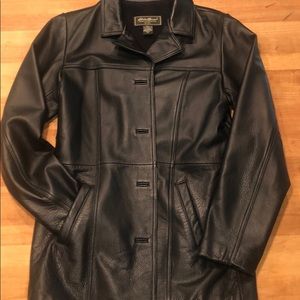 Eddie Bauer leather coat - like new - genuine